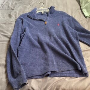 Polo by Ralph Lauren Men's Blue Zip-Up Sweater